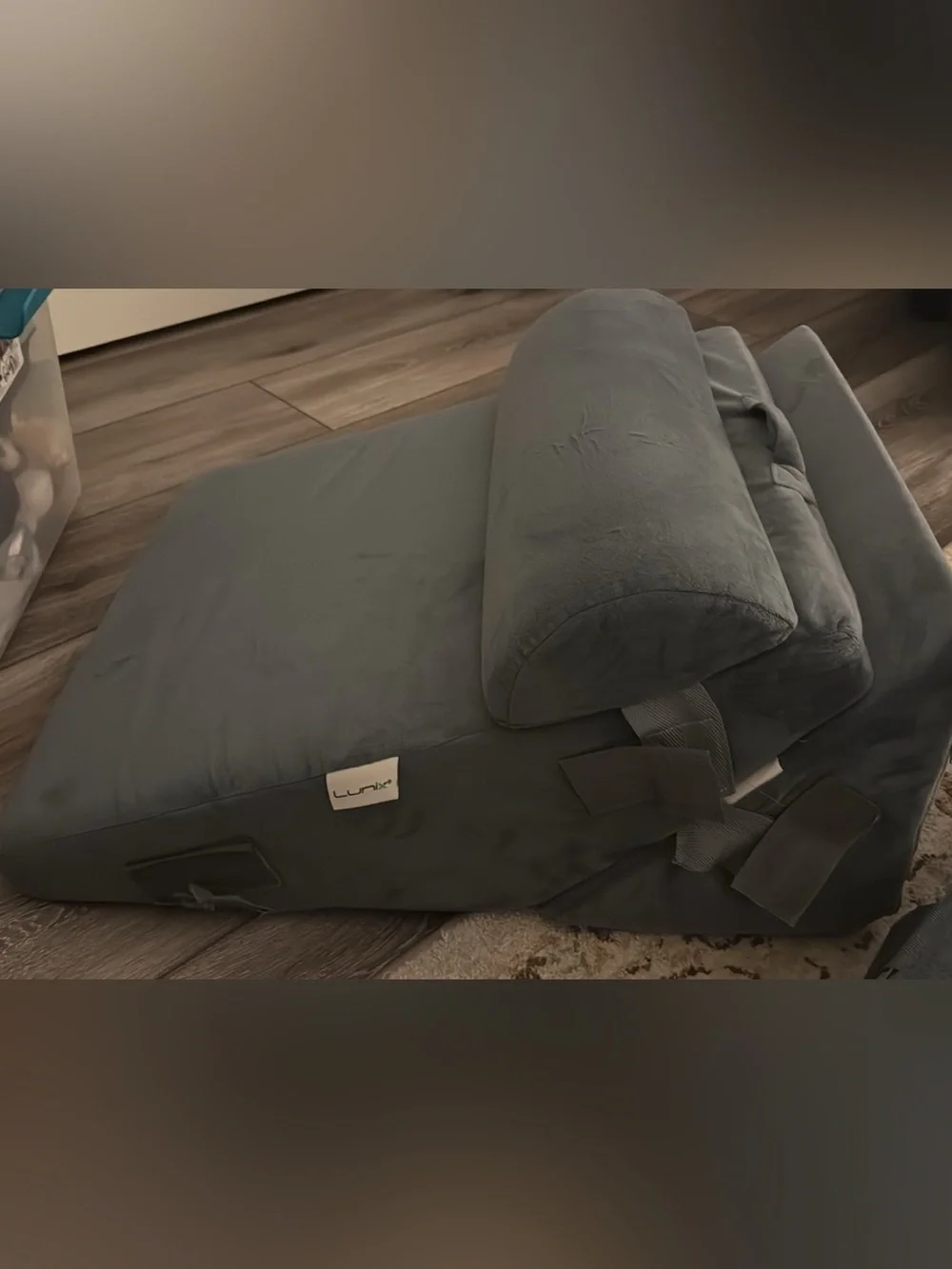 Gray Bolster Pillow - Home Bedding Support Cushion